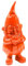 Decor Space Nain de jardin extérieur en résine gnome sympathique couleur unie h 29,5 cm (orange)