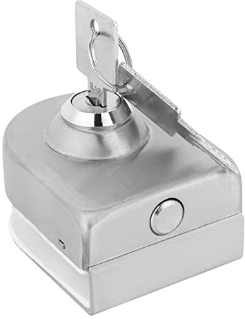 Glass Door Lock,Bathroom Stall Lock,10-12mm Stainless Steel Knob Sliding Gate Floor Latch Single Bolt Rotary Knob Open Close Latches for Home Bathroom Accessories