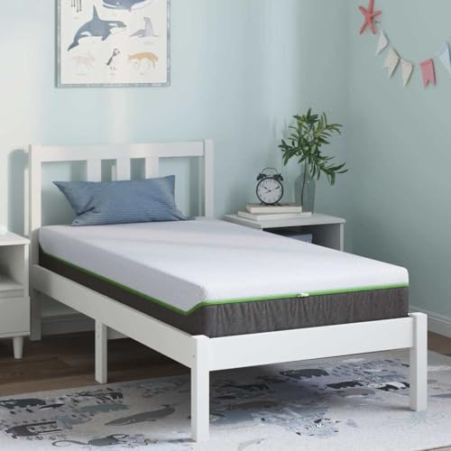 vidaXL Pocket Sprung Mattress 80 x 160 cm - White and Grey, Polyester with Jacquard Fabric. It has 7 zones, it is medium and soft comfort. The springs are well stitched, and the padding is