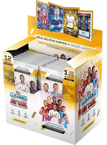 Topps Match Attax UEFA Champions League 2025/2026 – 32er Display mit 32 Boostern à 12 Karten inkl. 4 Sonderkarten pro Pack & 1 Hero-Pack – inkl. Heartglobal Versandschutz