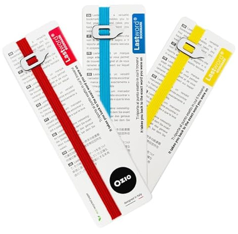 Lastword - Besonderes Lesezeichen, Elastische Lesezeichen für Männer, Frauen und Kinder, Geschenkidee für Leser, Abschlussfeier, Geburtstag, Nette Geschenke für Lehrer, Designgeschenke - 3er-Pack