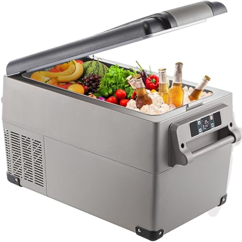 PEIXU Nevera Portátil con Compresor 35L 12V-240V, Congelador Eléctrico -20℃ a 20℃, Refrigerador para Coche, Camping y Autocaravanas