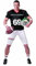 FIESTAS GUIRCA | Quarterback Kostüm für Herren (48-50/M) - Shirt und Hose für Sportpartys und Feiern - Ideal für Halloween, Karneval und Kostümpartys - Schwarz und Weiß