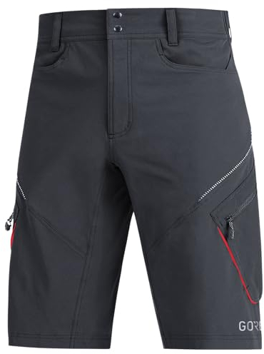 GORE WEAR C3, Pantalón corto Hombre, Negro/Red, S
