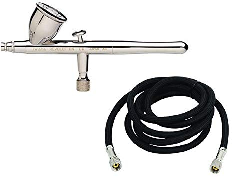 Aerografo Iwata Revolution HP-CR con Tubo aria telato Fengda 3 m attacco 1/8-1/8
