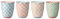 Bloomingville Tasses sans Anse Emma - Tasses à thé Tasse à café pour Le Bureau et la Maison, Cadeau sain Ø 8,5 x H 10 cm, Bleu Rouge Orange Vert, Céramique, Lot de 4, Capacité 300 ML