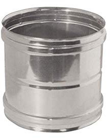 Manicotto femmina/femmina in acciaio inox per canne fumarie (DN 120)