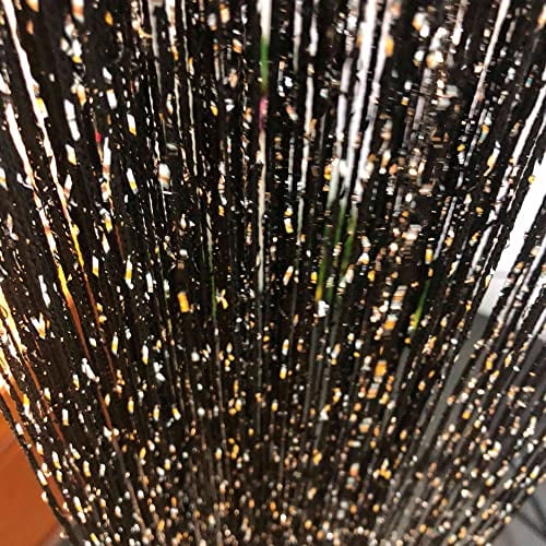 Vagasi 100 x 200cm Perlenvorhang Fadenvorhang Vorhänge Perlen für Türen Fadengardine Hippie Raum Dekor für Party Schrank Wohnzimmer