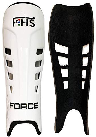 Parastinchi per hockey su prato Force & Symphony, colori bianco, blu, verde acqua, blu, taglie disponibili: S, M, L, con o senza parastinchi (M, bianco forza)
