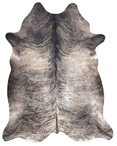 rugsx Teppich künstliches Rindsleder, Kuh, grau Leder 180x220 cm