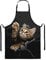 HUGS IDEA Lustige 3D Katze Vivid Animal Kitty verlängerte Küche 1 Stück Küchenschürze mit verstellbarem Hals & sichtbarer Mitteltasche langen Bändern für Damen | Koch | Frühjahr/Sommer (36 x 26,8)