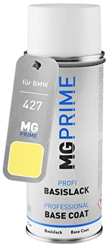 MG PRIME Autolack Spraydose für BMW 427 Neongelb/Neon Yellow Basislack Sprühdose 400ml