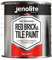 JENOLITE Red Brick & Tile Paint Matt Red | 500ml | Long-Lasting Red Doorstep Paint for Outside | Durable Tile & Brick Paint | Red Masonry Paint | Exterior Use