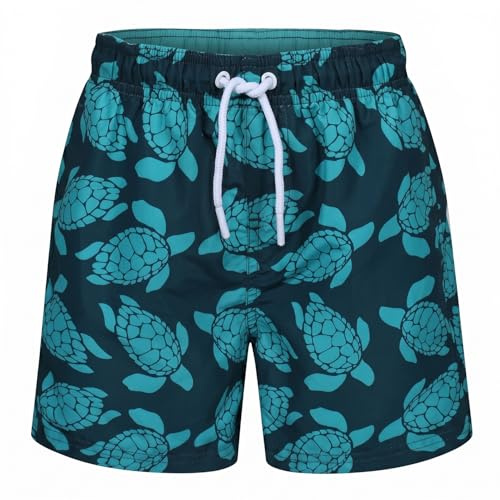 RIPT Jungen Essentials Quick Dry UV 50 Sonnenschutz Badeshorts Badehose, Navy/Turquoise, 9-10 Jahre