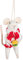 Sass & Belle Hängende Dekoration Maus mit Burger Filz-Dekoration, 10 x 7 x 12 cm, 60% Wolle, 20% Polyester, 20% Schaumstoff, Weihnachten