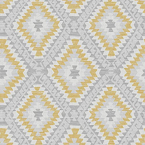 Graham & Brown Aztec Geo Ochre Wallpaper