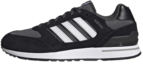 adidas Herren Run 80s Shoes-Low (Non Football), Mehrfarbig Negbás Ftwbla Grisei, 39 1/3 EU