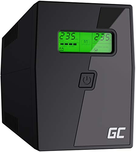 GREEN CELL ® SAI UPS - Fuente de alimentación discreta (600 VA, 360 W, con Pantalla LCD)