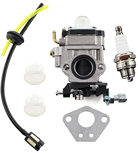 MCHNIC Vergaser mit Dichtung Zündkerze Benzinschlauch Primer für Florabest FBS 43 A1 / FBK 4 B2 4in1, Parkside PBK 4 A1 / PBS 2 A1 Motorsense