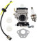 MCHNIC Vergaser mit Dichtung Zündkerze Benzinschlauch Primer für Florabest FBS 43 A1 / FBK 4 B2 4in1, Parkside PBK 4 A1 / PBS 2 A1 Motorsense