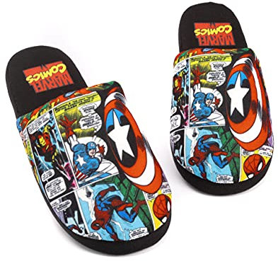 Marvel Avengers Hausschuhe Comic Männer Slip On House Schuhe Müßiggänger 45-46 EU