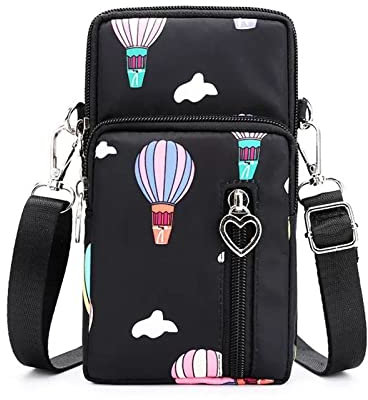 Travel Moblie Phone Shoulder Pouch Crossbody Bag for Samsung Galaxy S25 Ultra S24+ S23 Ultra A05 A06 A16 A25 A26 A36 A14 A04 A04s M13 M33 iPhone 16 Pro MaxOnePlus 13 12 11 10 Pro (Ballon)