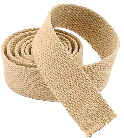 Baumwoll-Leinen-Gurtband, Leinenband für Taschengurte, Gurtband für Taschen, Gepäck, Frachtumreifung, 9,1 m/Rolle, Khaki, 38 mm