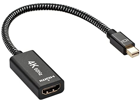 Adattatore da Mini DisplayPort (La fonte) a HDMI (femmina), cavo adattatore 4K 60Hz Mini DP a HDMI, 7,8 pollici, compatibile con MacBook Air/Pro, Microsoft Surface Pro, TV, monitor, proiettore, ecc