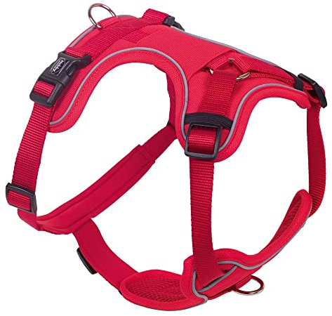Nobby Komfort Geschirr MAILO, rot, S-M: Brust: 30-45 cm, Bauch: 50-62 cm, B: 20 mm, 1 Stück