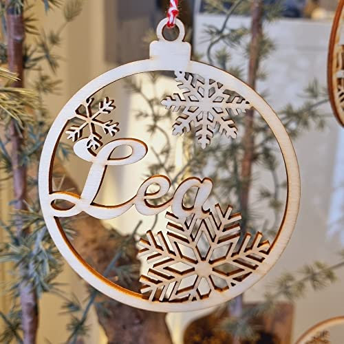 Goodtimes Geschenkanhänger Baumkugel mit individuellem Namen Holz