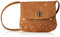 PIECES Damen Pctotally Royal Leather Party Bag Noos Umhängetasche, Root Beer/Aop:gold Splash, Einheitsgröße EU