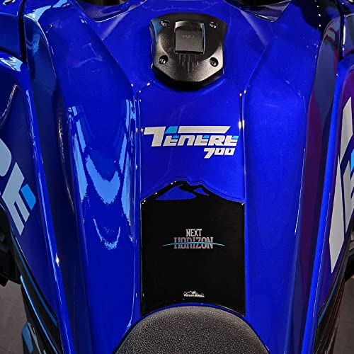 Resin Bike Adhesivos de Moto Compatibles con Yamaha Tenere 700 2023 2022 Icon Blue. Protección del Tapa del Tanque de Choques y Arañazos de Moto. Adhesivo 3D Resinado - Made in Italy