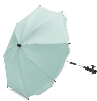 Fillikid Universal Sonnenschirm Sonnenschutz für Kinderwagen & Buggy & Jogger - UV Schutz 50+ / 65 cm Durchmesser/Sonnenschirm biegsam/Universalhalterung für Rund- und Ovalrohre