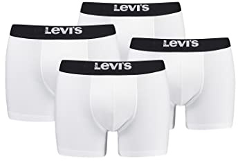 Levi's Herren Solid Basic Boxer Briefs, Farbe:White/Black, Bekleidungsgröße:L