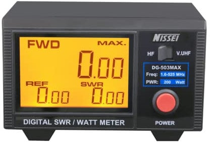 NISSEI DG-503 MAX Medidor Digital de Roe (SWR) y Potencia - CW/FM/FDMA/DMR (TDMA)/Am/SSB (Pep)