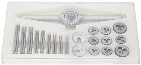 Rubinetto a Vite in Metallo Set di Matrici, Kit di Utensili Manuali da 31 Pezzi Tocca Imposta per Modellismo, Orologeria, Creazione di Gioielli, Comoda Custodia Inclusa