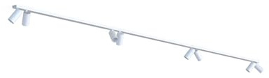 Licht-Erlebnisse Deckenlampe Weiß 4 m lang XXL 8-flammig GU10 in Modern verstellbar schwenkbar Spot Strahler Deckenleuchte Wohnzimmer Küche