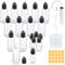 Nenull 24 Stück Liquid Flaschen 50ml x12 Tropfflasche 6x10ml Leere Quetschflasche Plastikflaschen Dropper Bottle mit Kindersicherung Deckel Gratis Trichter Messbecher Transfer Pipette