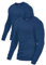 Comfneat Men's 2-Pack Long Sleeve Shirts Cotton Undershirts (Navy 2-Pack, XL)