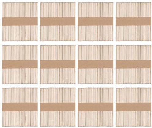 Ideen mit Herz Palillos de madera, espátulas de madera, palos de hielo de madera, espátula de madera, 11,4 cm de largo, 1 cm de ancho, ideales para manualidades, encerar, hacer helados | 600 unidades