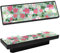 BROJAQ Lot de 4 boutons d'armoire rectangulaires en forme de fleurs blanches et roses pour armoires de cuisine, commodes, tiroirs, armoires de salle de bain
