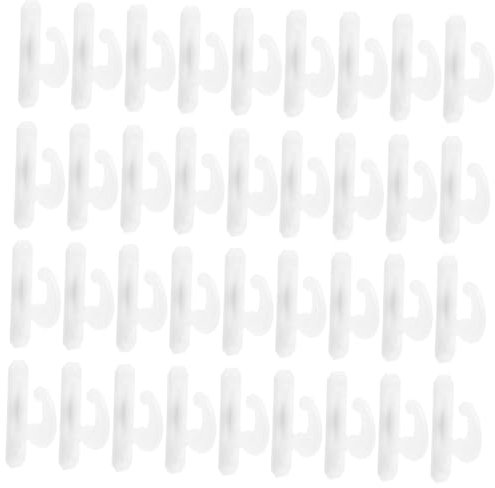 OSALADI 75st Gardinenhaken Kleiderhaken Zur Wandmontage Vorhangband-Clip-Haken Vorhanghalter Für Die Wand Vorhangfaltenhaken Kleiderhaken Für Die Wand Wandhaken Weiß Plastik Zubehör Delfin