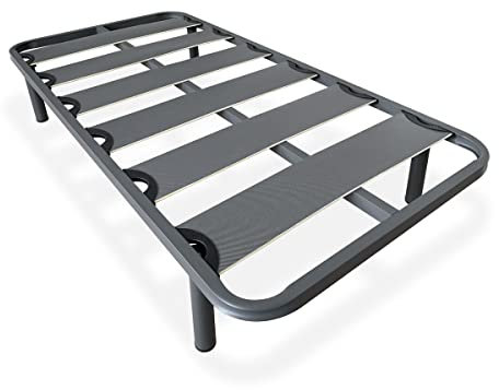 amuéblate online - Sommier à Lattes Larges renforcé Anti-Bruit, Structure 40 x 30 mm avec Jeu de Pieds filetés, stabilité et robustesse, 90 x 190 cm