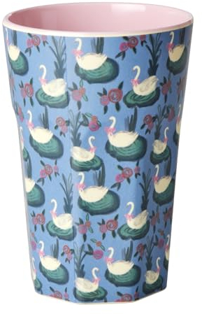 Rice Trinkbecher Melaminbecher aus 100% Melamin Schwan Swan Lake Print tall