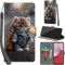 Handyhülle für Samsung Galaxy A14 5G / A14 4G Hülle PU Leder Schutzhülle Klappbar mit Kartenfach Ständer Handytasche mit Kameraschutz Flip Case Klapphülle für Samsung A14, Katze