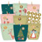 PANSIBY Adventskalender zum Befüllen, 24 Weihnachtskalender Papiertüten zum Selber Basteln, Adventstüten mit 1-24 Adventzahlen sticker zum Selbst Füllen