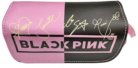 Black-pink Pencil Case,Beautiful Large Capacity Pencil Case,Anime Pencil Case,Pencil Case with Zip,with Multiple Compartments Pencil Case Organiser for Boys,Girls Students Office Supplies (pink4)