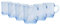 Duralex Versailles Glass Coffee Mugs - 260ml - Marine - Pack of 6
