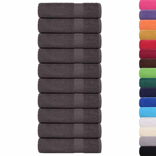vidaXL Duschtücher 10 STK. Anthrazit 70x140 cm 360 g/m² 100% Baumwolle, Handtuch, Badetuch Set, Hotelhandtuch, Badetuch, Gästetuch, Salon Handtuch