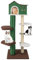 COSTWAY Kratzbaum Kaktus, 153 cm, Katzenkratzbaum mit Katzenhaus & 5 drehbaren Sprungbrettern, Katzenbaum mit Sisalpfosten & Plüschfosten, Katzenmöbel Katzenturm Katzen, Grün